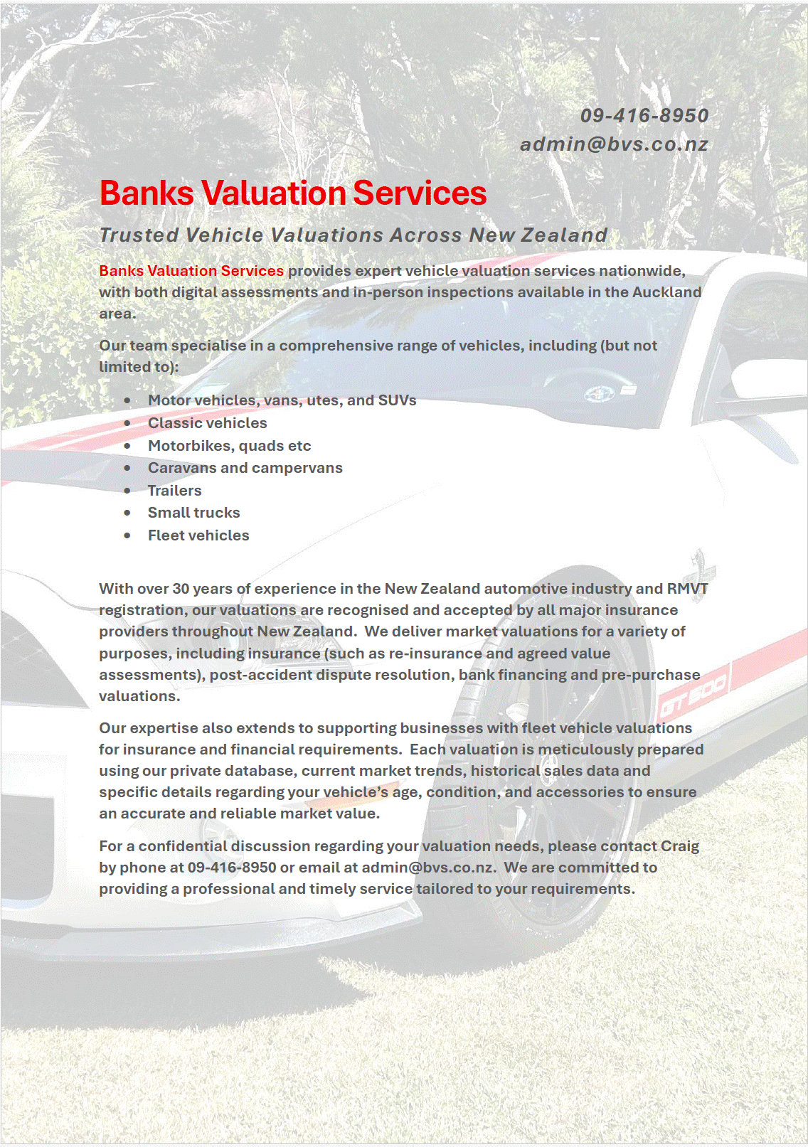 BVS v2.0 Landing Page